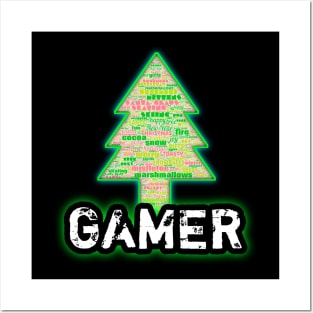 Gamer Christmas Tree Posters and Art